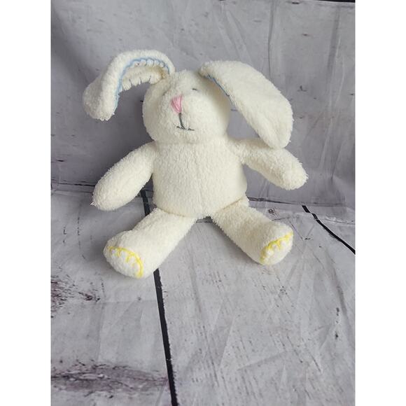 Baby Gap Hopper Pink Stitched Plush Bunny Rabbit Pink Nose Gray Eyes 7in - Picture 1 of 6